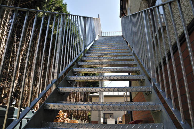 Y Lolfa, Talybont: new fire-escape.