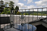 Railings with Welsh Dragon, Dolguog Hotel, Machynlleth. Click for an enlargement.