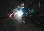 Welding action-shot! Click for an enlargement.